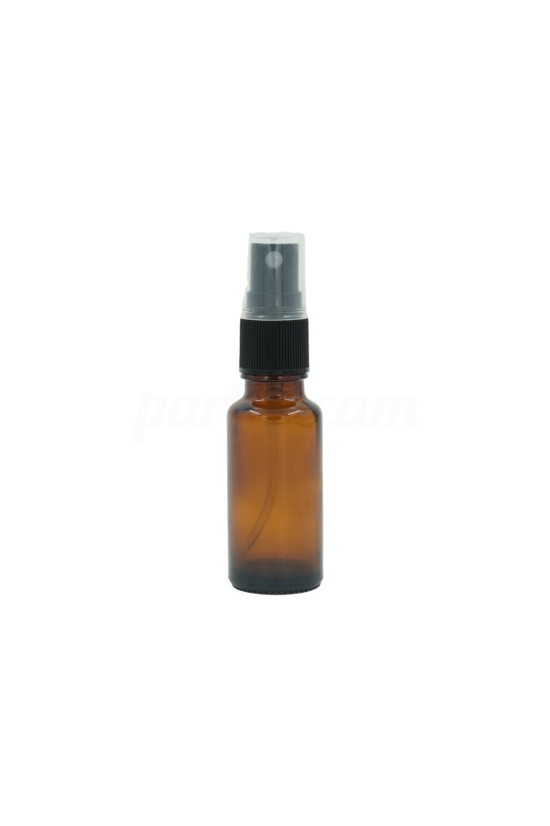 20ml Siyah Başlıklı Sprey Cam Şişe